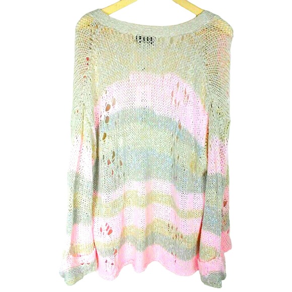 Wildfox Yara Distressed Dolman Cardigan Sweater S - Picture 3 of 6